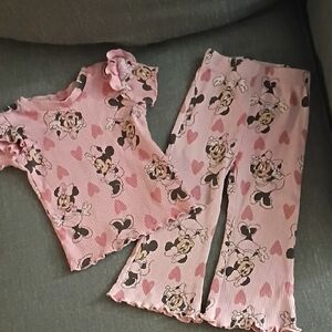 Disney Minnie Mouse Heart Print Matching Set